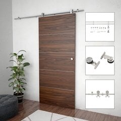 vidaXL liuguksetarvikute komplekt, 183 cm, roostevaba teras, hõbedane цена и информация | Межкомнатные двери | kaup24.ee