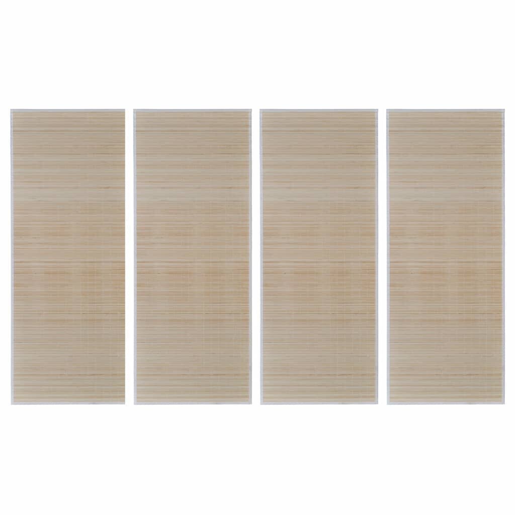 vidaXL kandilised naturaalsest bambusest vaibad, 4 tk, 120x180 cm hind ja info | Vaibad | kaup24.ee