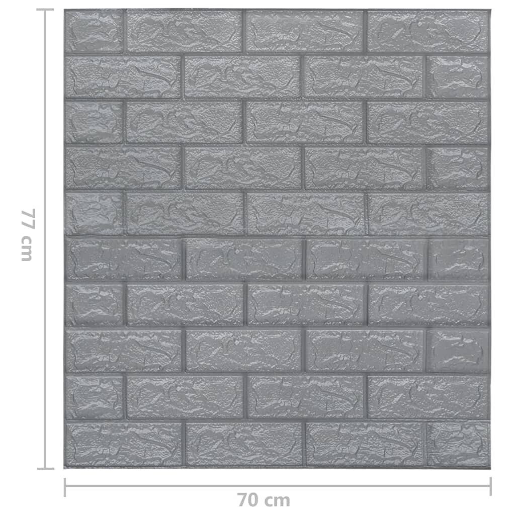 vidaXL 3D tapeet, tellised, iseliimuvad, 10 tk, antratsiithall hind ja info | Tapeedid | kaup24.ee