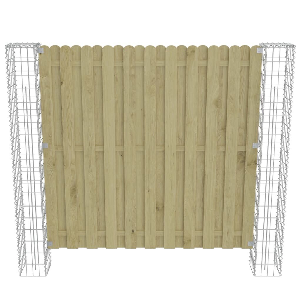 vidaXL gabioon aiapostid, 2 tk, tsingitud teras, 20 x 20 x 190 cm hind ja info | Aiad ja tarvikud | kaup24.ee