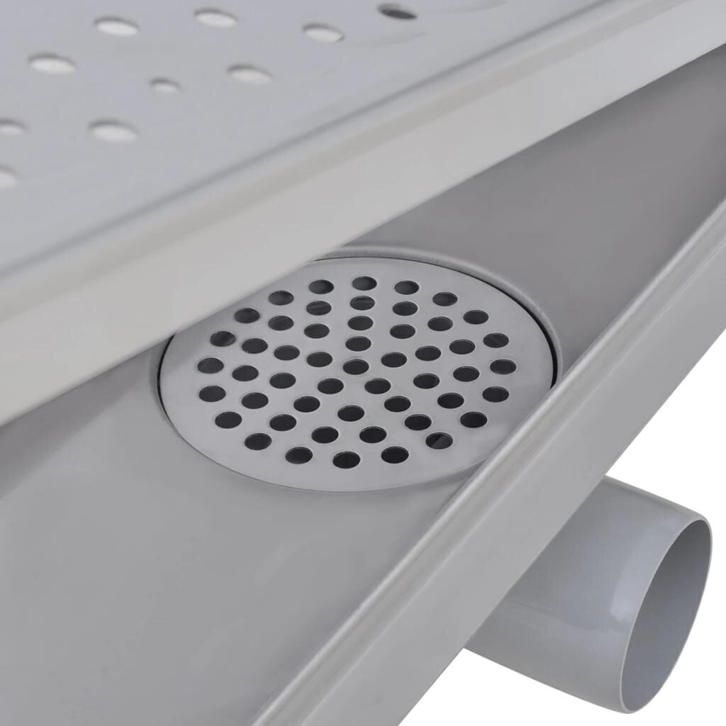 vidaXL lineaarne duši äravoolusüsteem, 2 tk, mullidega, 930 x 140 mm, roostevaba teras hind ja info | Duširennid | kaup24.ee
