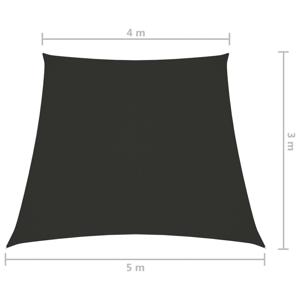 vidaXL päikesevarjupuri, Oxford-kangast, trapetsikujuline 4/5 x 3 m antratsiit hind ja info | Päikesevarjud, markiisid ja alused | kaup24.ee