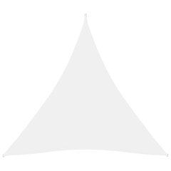 vidaXL päikesepuri, oxford-kangas, kolmnurkne, 6 x 6 x 6 m, valge цена и информация | Зонты, маркизы, стойки | kaup24.ee