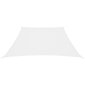 vidaXL oxford-kangast päikesepuri, trapets, 4/5 x 4 m, valge hind ja info | Päikesevarjud, markiisid ja alused | kaup24.ee