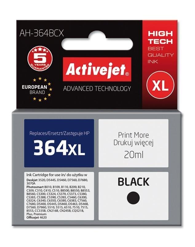 Tindikassett Activejet AH-364BCX, must, 20ml цена и информация | Tindiprinteri kassetid | kaup24.ee