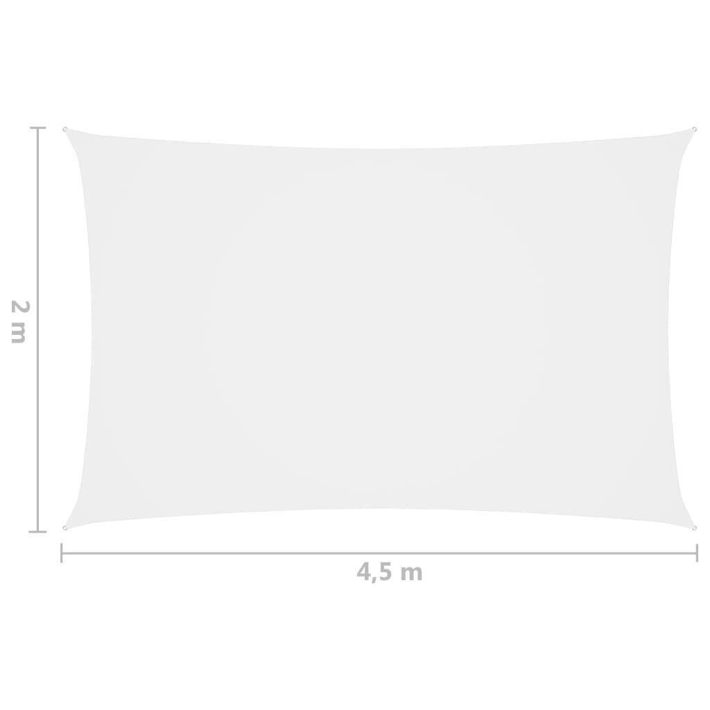 vidaXL oxford-kangast päikesepuri, ristkülik, 2 x 4,5 m valge цена и информация | Päikesevarjud, markiisid ja alused | kaup24.ee