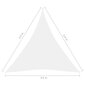 vidaXL päikesepuri, kolmnurk, 3,6 x 3,6 x 3,6 m, valge hind ja info | Päikesevarjud, markiisid ja alused | kaup24.ee