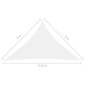 vidaXL oxford-kangast päikesepuri, kolmnurk, 3 x 3 x 4,24 m, valge hind ja info | Päikesevarjud, markiisid ja alused | kaup24.ee