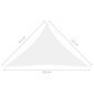 vidaXL päikesepuri, oxford-kangast, kolmnurkne, 3,5x3,5x4,9 m, valge hind ja info | Päikesevarjud, markiisid ja alused | kaup24.ee