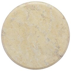 vidaXL lauaplaat, kreemjas, Ø 40 x 2,5 cm, marmor hind ja info | Lauaplaadid | kaup24.ee