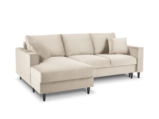 Pehme nurgadiivan Mazzini Sofas Cartadera, beeži värvi/must цена и информация | Угловые диваны | kaup24.ee