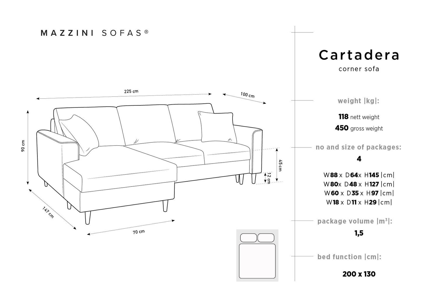 Pehme nurgadiivan Mazzini Sofas Cartadera, punane/must hind ja info | Nurgadiivanid ja nurgadiivanvoodid | kaup24.ee