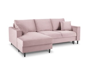 Мягкий угол Mazzini Sofas Cartadera, розовый/черный цена и информация | Угловые диваны | kaup24.ee