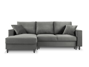 Pehme nurgadiivan Mazzini Sofas Cartadera, hall/must цена и информация | Угловые диваны | kaup24.ee