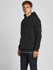 JACK & JONES meeste dressipluus 12193489*03, must 5715109358246 цена и информация | Мужские толстовки | kaup24.ee