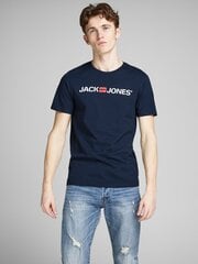 JACK & JONES meeste T-särk 12137126*02, tumesinine цена и информация | Мужские футболки | kaup24.ee