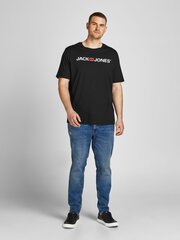 JACK & JONES meeste T-särk 12184987*03, must цена и информация | Мужские футболки | kaup24.ee