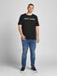 JACK & JONES meeste T-särk 12184987*03, must hind ja info | Meeste T-särgid | kaup24.ee