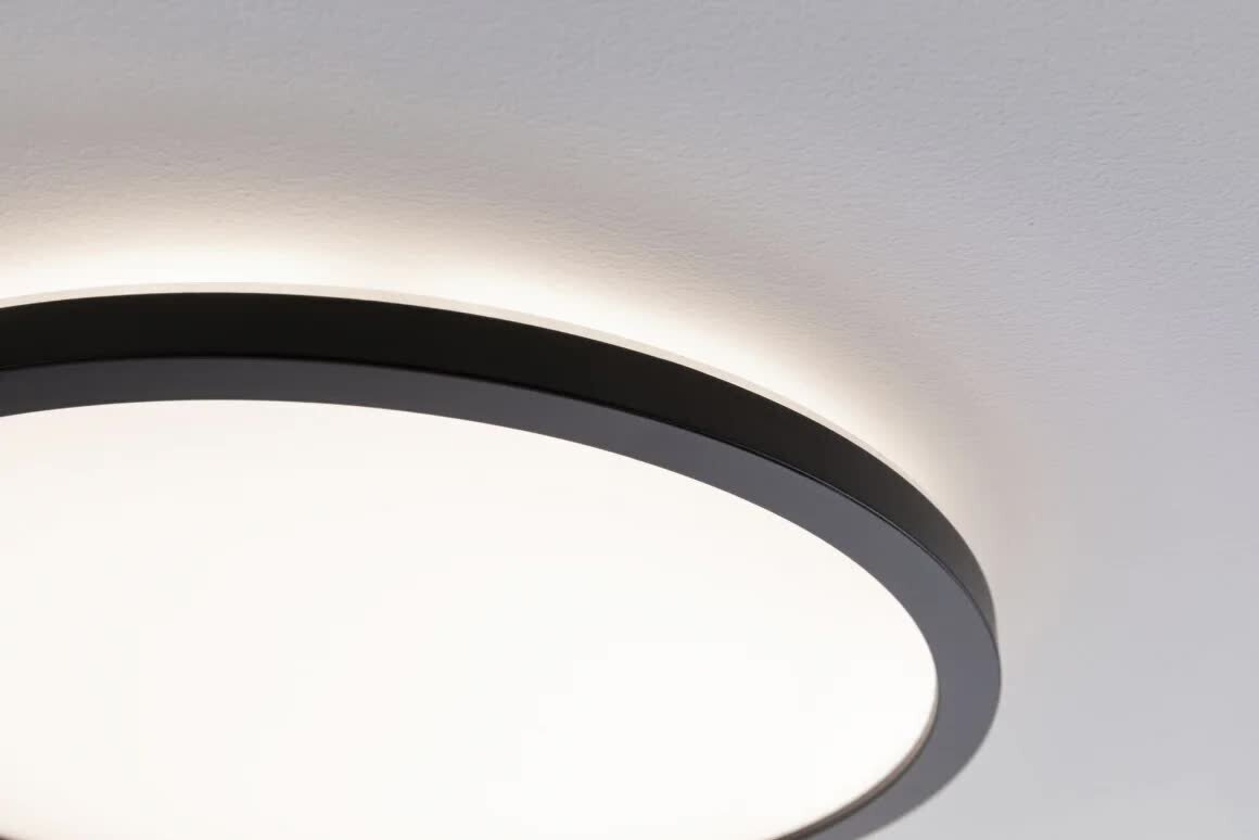 Paulmann LED Panel Atria Shine ümmargune 190mm 3000K Must hind ja info | Süvistatavad ja LED valgustid | kaup24.ee