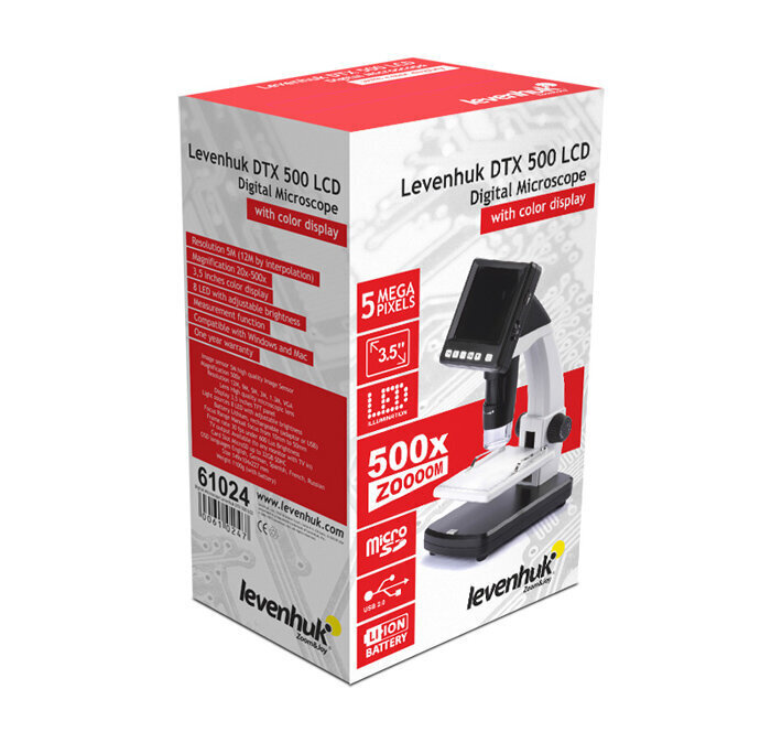 Levenhuk DTX 500 LCD цена и информация | Mikroskoobid ja teleskoobid | kaup24.ee