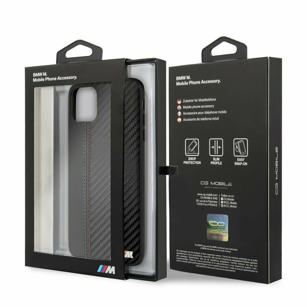 Originaalümbris / Case Apple iPhone 11 Pro MAX BMW jaoks, 100% ehtne nahk, must hind ja info | Telefoni kaaned, ümbrised | kaup24.ee