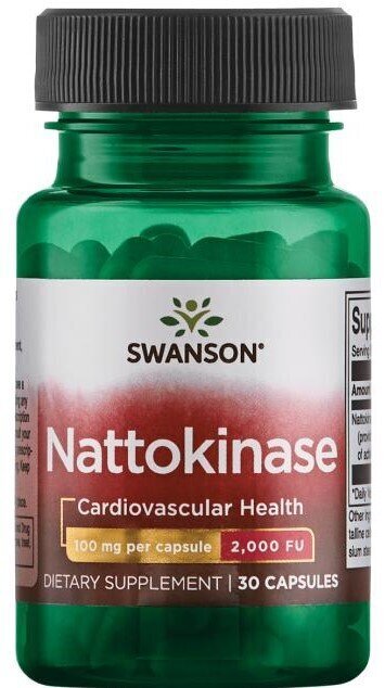 Swanson Nattokinase 100 mg 2000 FU 30 kapslit hind ja info | Vitamiinid, toidulisandid, preparaadid tervise heaoluks | kaup24.ee