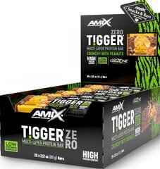 Amix Nutrition TiggerZero mitmekihiline valgubatoon 60 g - maapähklivõi ja karamell hind ja info | Amix Kaitsevahendid ja meditsiinitarbed | kaup24.ee