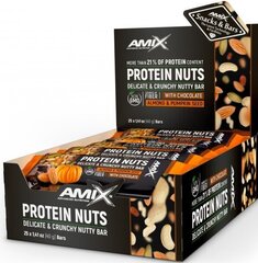 Хрустящий ореховый батончик Amix Nutrition Protein Nuts - миндаль и тыквенные семечки, 40 г цена и информация | Витамины, пищевые добавки, препараты для хорошего самочувствия | kaup24.ee