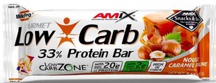 Протеиновый батончик Amix Nutrition Low-Carb 33% - пралине с карамелью и нугой, 60 г  цена и информация | Витамины, пищевые добавки, препараты для хорошего самочувствия | kaup24.ee