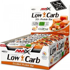 Протеиновый батончик Amix Nutrition Low-Carb 33% - пралине с карамелью и нугой, 60 г цена и информация | Витамины, пищевые добавки, препараты для хорошего самочувствия | kaup24.ee