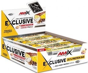 Amix Nutrition Exclusive® valgubatoon 85 g - ananass ja kookos hind ja info | Vitamiinid, toidulisandid, preparaadid tervise heaoluks | kaup24.ee