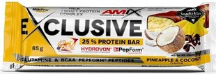 Протеиновый батончик Amix Nutrition Exclusive® - ананас и кокос, 85 г цена и информация | Витамины, пищевые добавки, препараты для хорошего самочувствия | kaup24.ee