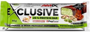 Протеиновый батончик Amix Nutrition Exclusive® - фисташки и карамель, 85 г цена и информация | Витамины, пищевые добавки, препараты для хорошего самочувствия | kaup24.ee