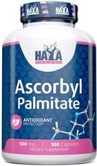 Пищевая добавка Haya Labs Ascorbyl Palmitate, 500 мг, 100 капсул цена и информация | Витамины, пищевые добавки, препараты для хорошего самочувствия | kaup24.ee