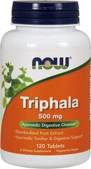 NOW Triphala 500 mg 120 tabletti hind ja info | Vitamiinid, toidulisandid, preparaadid tervise heaoluks | kaup24.ee