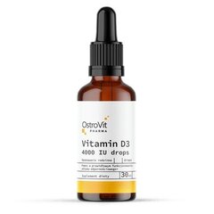 Vitamin D3 Ostrovit Pharma 4000 RÜ - tilgad, 30 ml hind ja info | Vitamiinid, toidulisandid, preparaadid tervise heaoluks | kaup24.ee