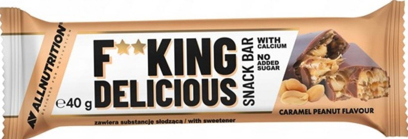 AllNutrition F**KING DELICIOUS Snack BAR 40 g - KARAMELL MAAPÄHKEL цена и информация | Batoonid | kaup24.ee