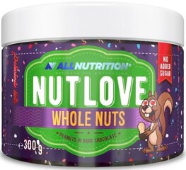 AllNutrition Nutlove Whole Nuts 300 g maapähkleid tumedas šokolaadis hind ja info | Maiustused | kaup24.ee