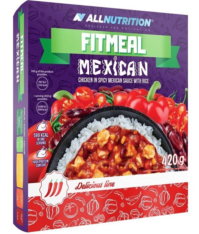 AllNutrition Fitmeal Mexican 420 g - kana Mehhiko kastmes riisiga hind ja info | Supertoit | kaup24.ee