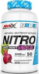 Пищевая добавка Amix Nutrition Performance Amix® NITRO Beet Root MAX, 200 веге капсул цена и информация | Витамины, пищевые добавки, препараты для хорошего самочувствия | kaup24.ee