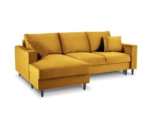 Pehme nurgadiivan Mazzini Sofas Cartadera, kollane/must цена и информация | Угловые диваны | kaup24.ee