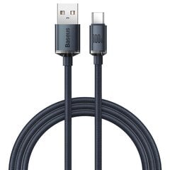 Baseus crystal shine series fast charging data cable USB Type A to USB Type C100W 1,2m black (CAJY000401) цена и информация | Кабели для телефонов | kaup24.ee