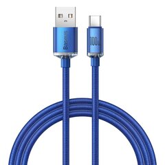 Baseus crystal shine series fast charging data cable USB Type A to USB Type C100W 1,2m blue (CAJY000403) цена и информация | Кабели для телефонов | kaup24.ee