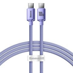 Baseus Crystal Shine Series cable USB cable for fast charging and data transfer USB Type C - USB Type C 100W 1.2m purple (CAJY000605) цена и информация | Borofone 43757-uniw | kaup24.ee