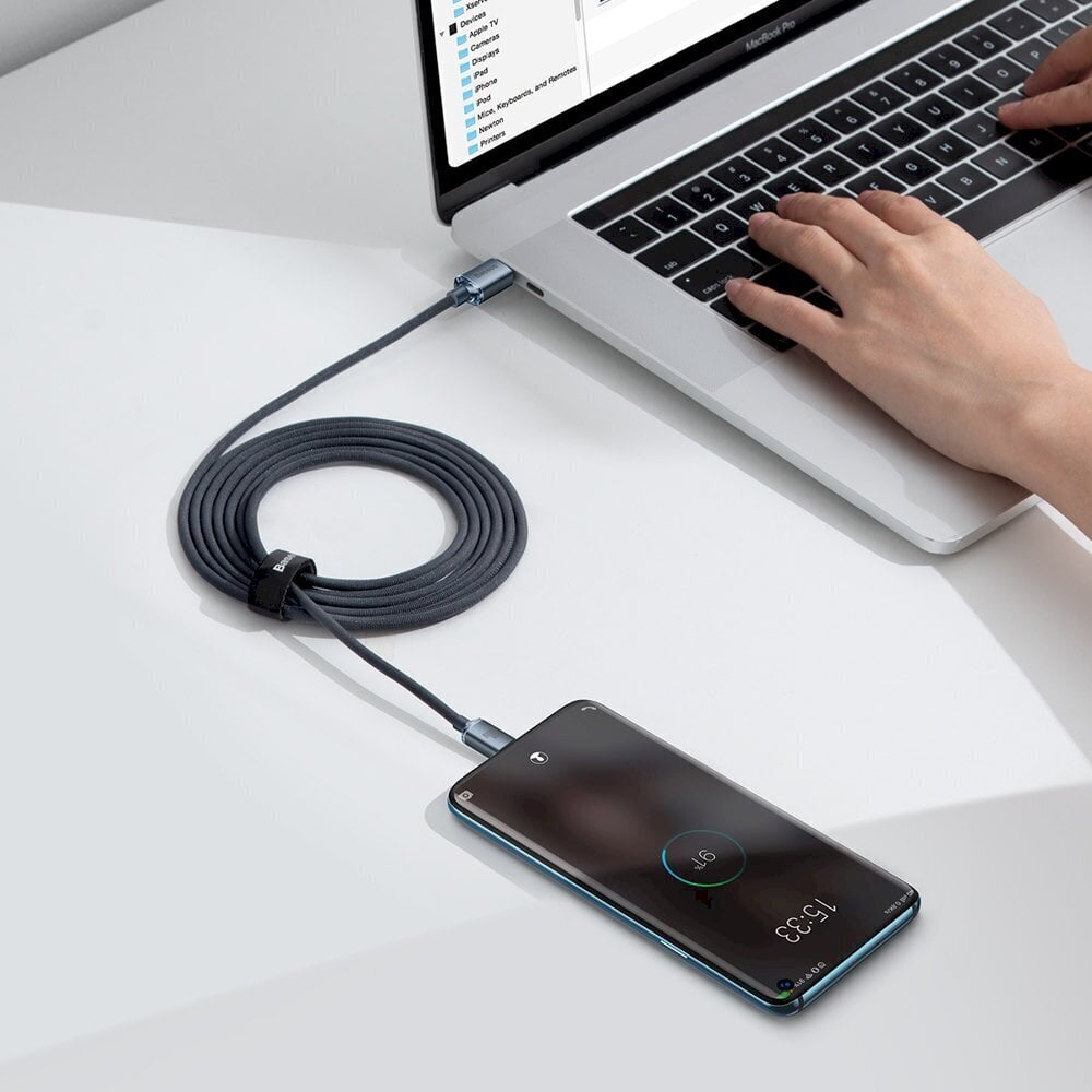 Baseus kaabel telefonidele USB C, 100W 2m hind ja info | Mobiiltelefonide kaablid | kaup24.ee