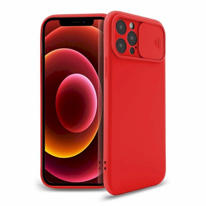 Telefoni ümbris silikoonist Fusion Camera Protect sobib Apple iPhone 13 Pro Max, punane цена и информация | Telefoni kaaned, ümbrised | kaup24.ee