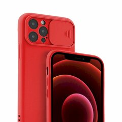 Telefoni ümbris silikoonist Fusion Camera Protect sobib Apple iPhone 13 Pro Max, punane hind ja info | Telefoni kaaned, ümbrised | kaup24.ee