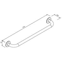 Käetugi invaliididele 700 mm hind ja info | Vannitoaseadmed puuetega inimestele | kaup24.ee