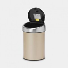 Мусорное ведро Brabantia, Touch Bin, 3 л цена и информация | Мусорные ящики с креплением на двери | kaup24.ee