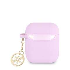 GUA2LSC4EU Guess 4G Charm Silicone Case for Airpods 1/2 Purple цена и информация | Амбушюры | kaup24.ee